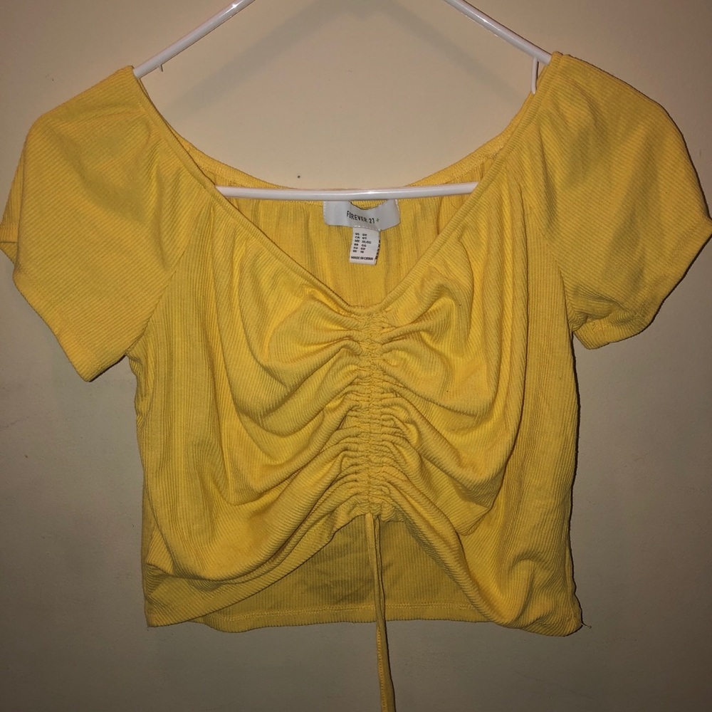 Yellow crop top